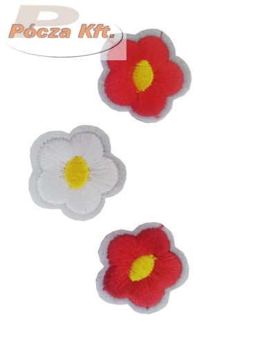 Ruhafolt virág fehér, piros 390561