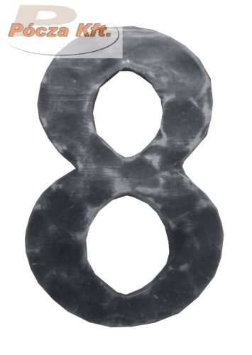 Házszám 8-as kovácsoltvas KIFUTÓ